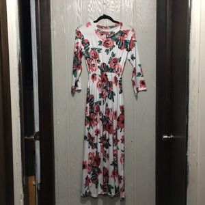 Long sleeve floral maxi